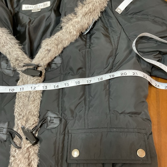 Larry Levine Down Womens Black Long Sleeve Winter Coat Size Large - Picture 16 of 16